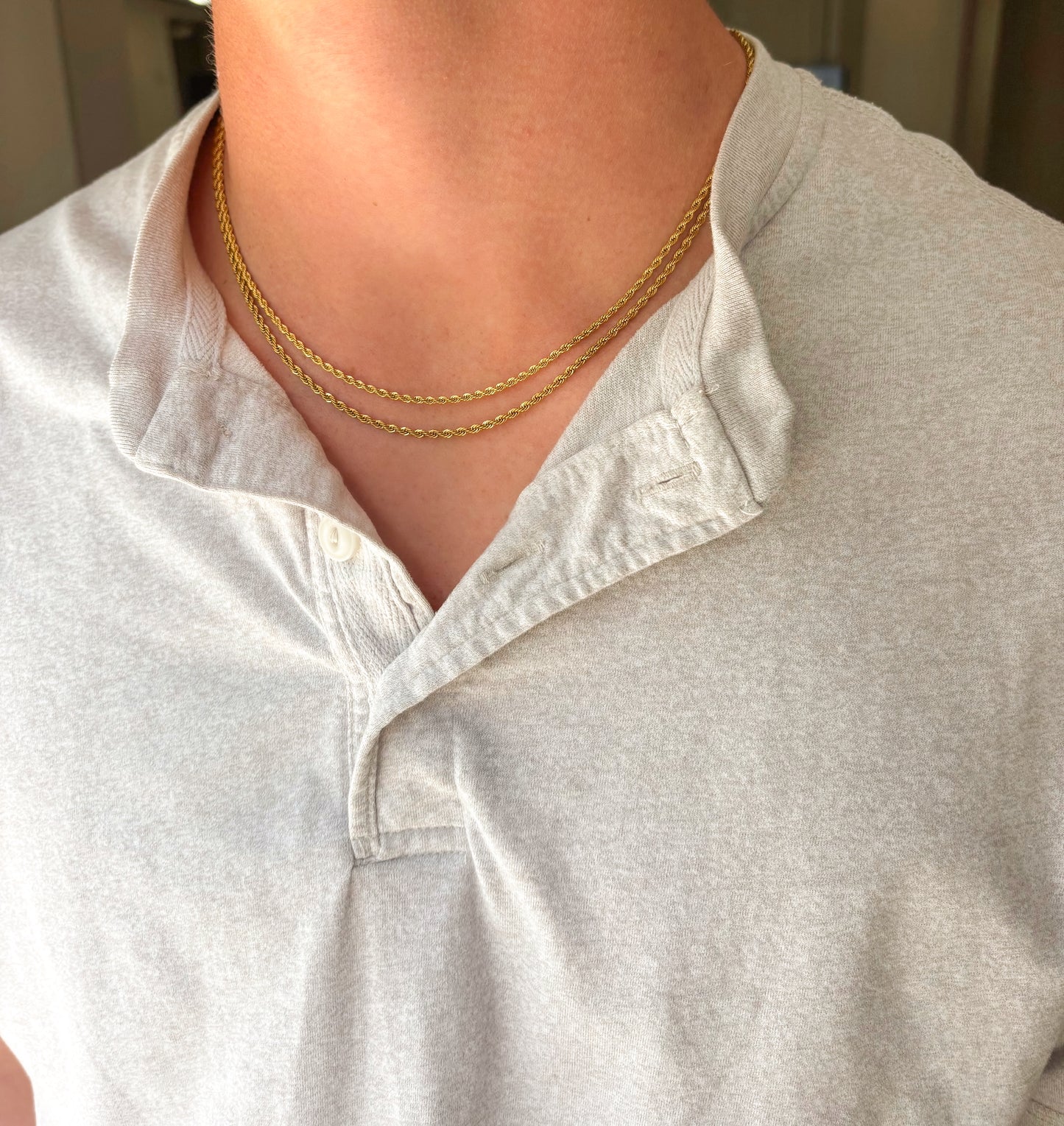 Men’s Rope Chain - Gold 20in