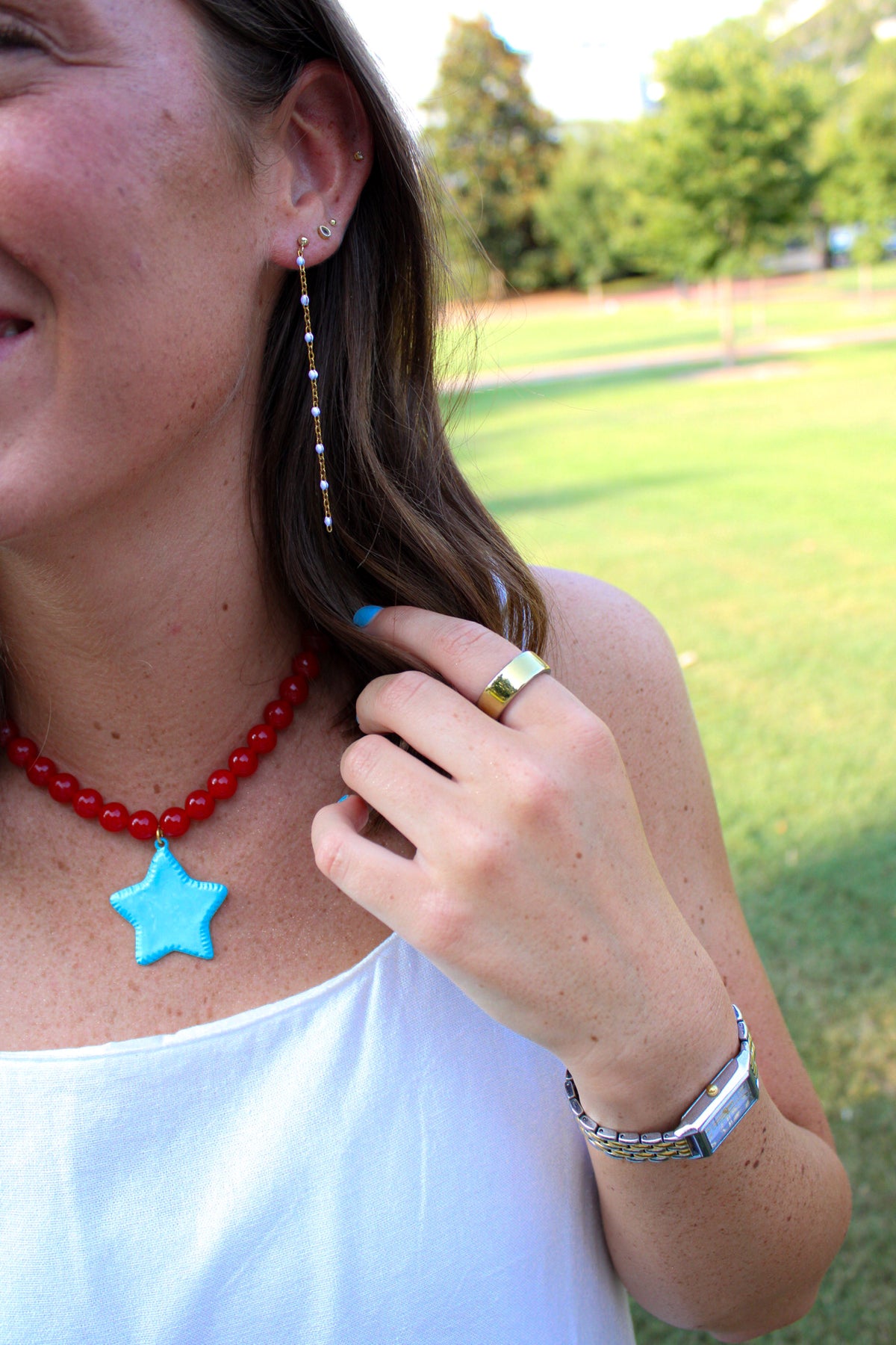 Southern Belle - red & blue