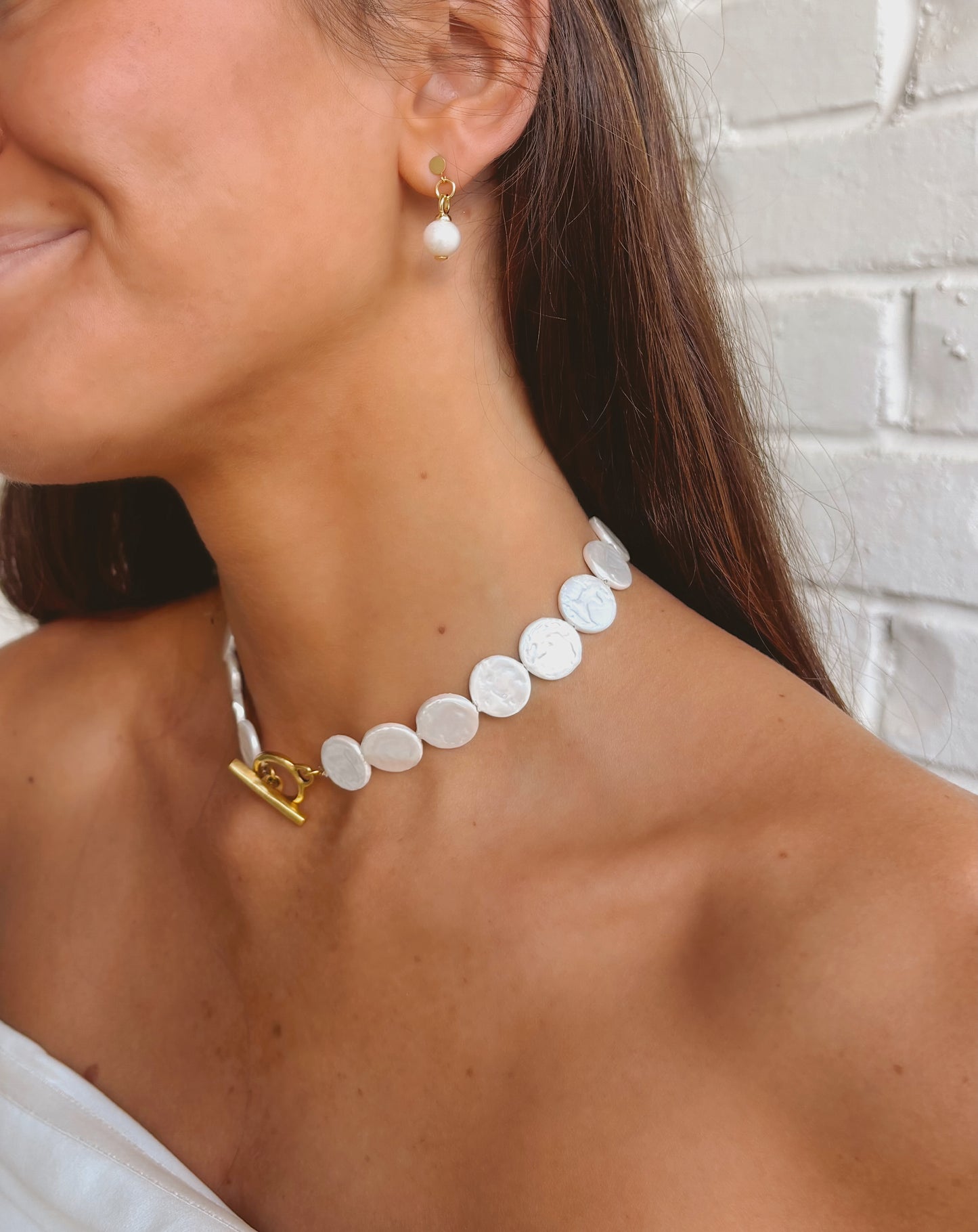 Golden Pearl Earrings