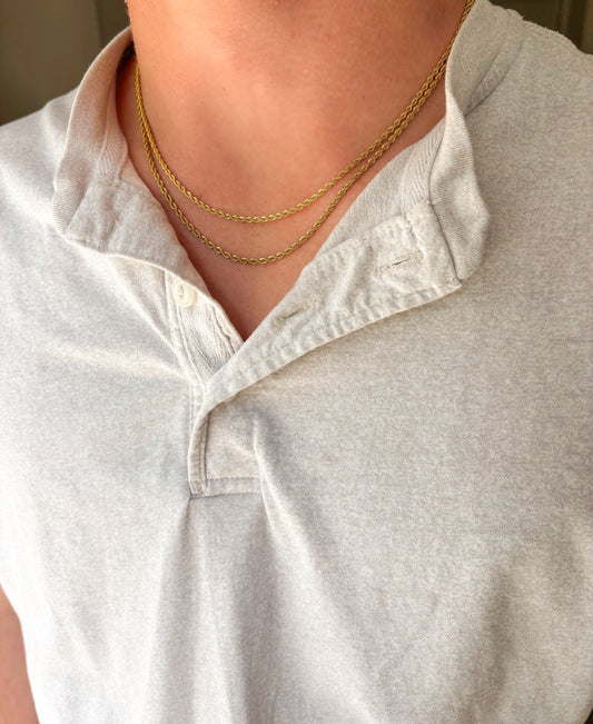 Men’s Rope Chain - Gold 20in