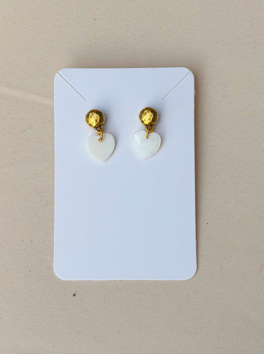 Pearl Heart Earrings