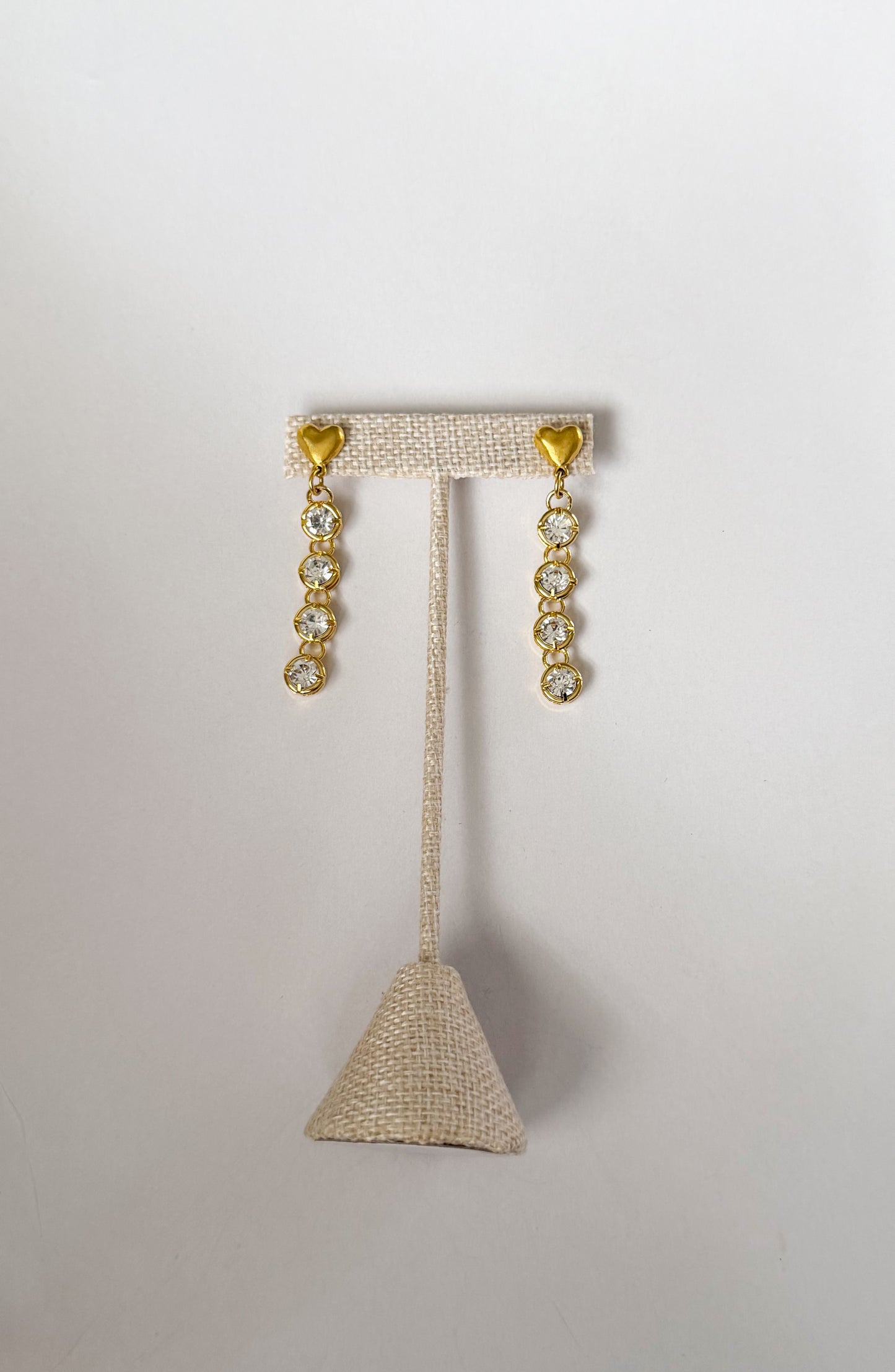 heart bezel earrings